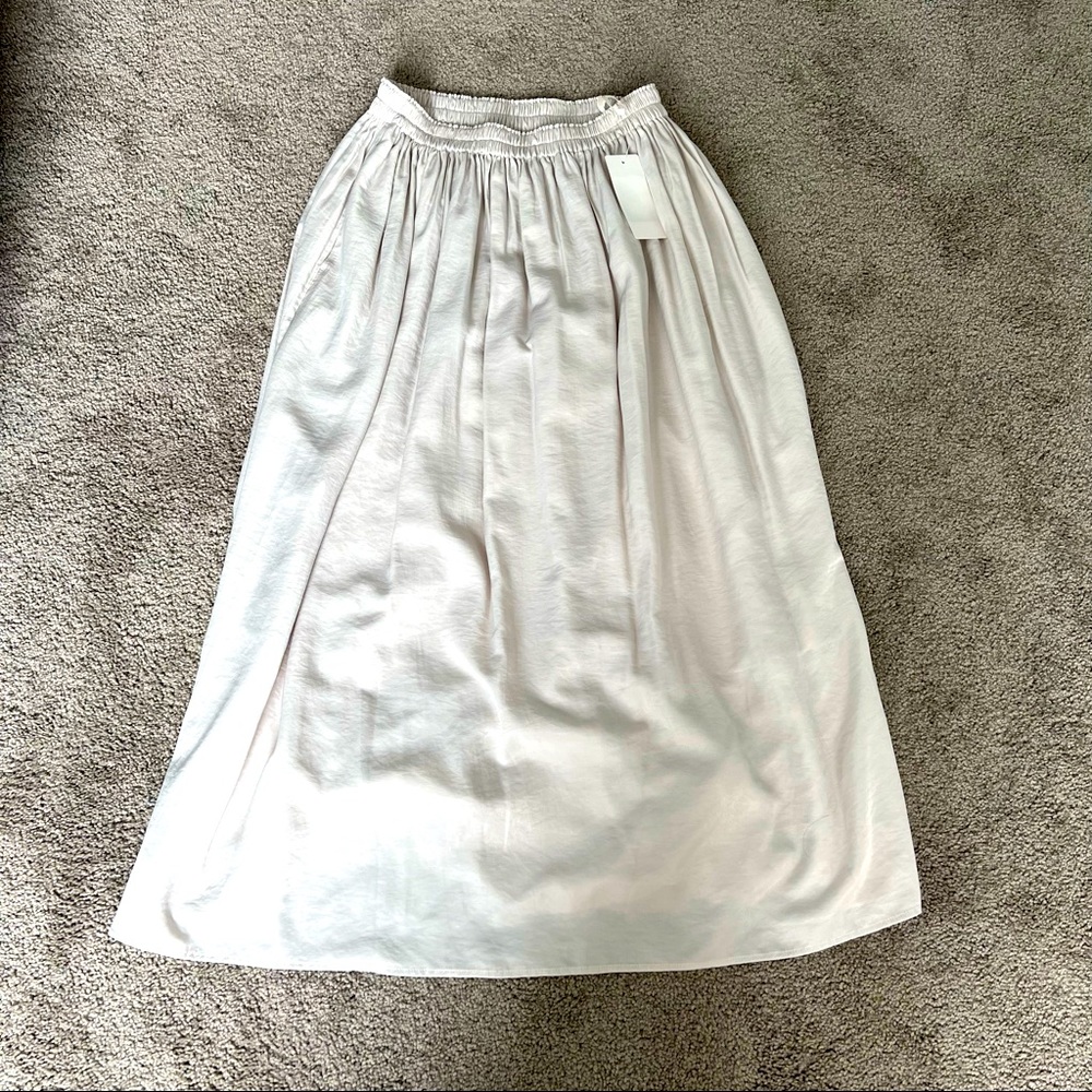 Uniqlo midi drape gather skirt